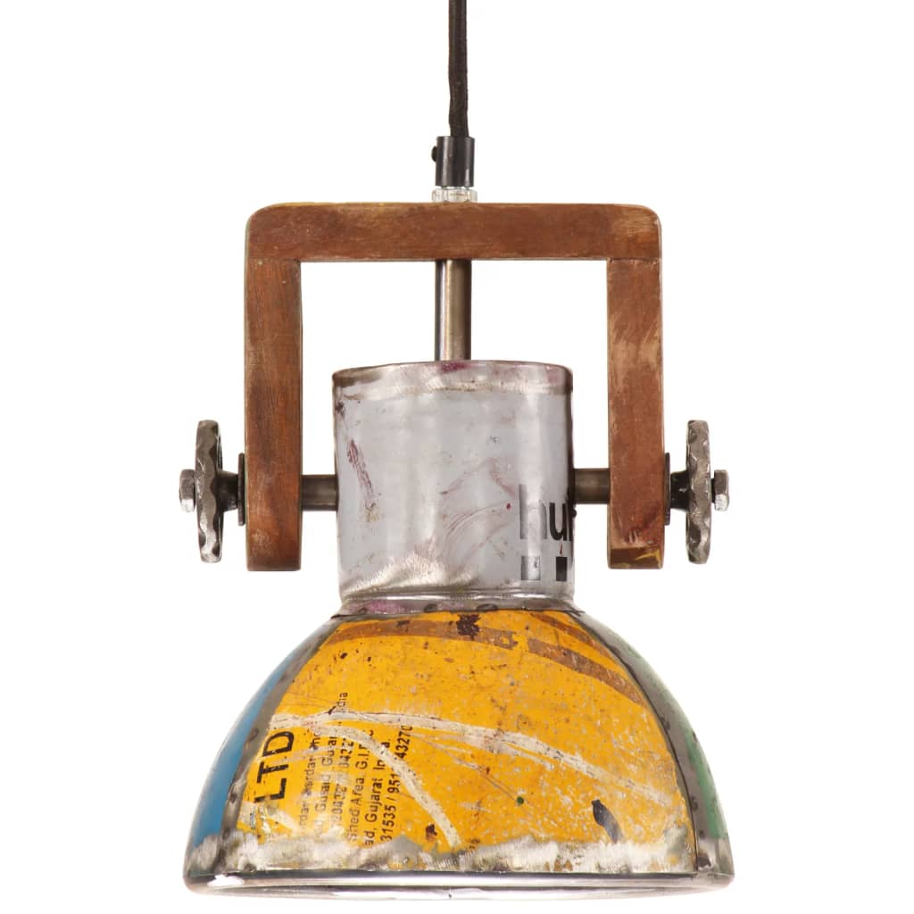 vidaXL Hanglamp industrieel rond 25 W E27 19 cm meerkleurig afbeelding