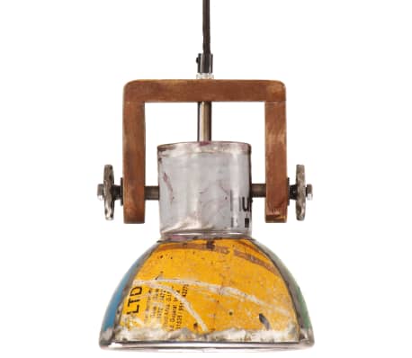 vidaXL Hanglamp industrieel rond 25 W E27 19 cm meerkleurig
