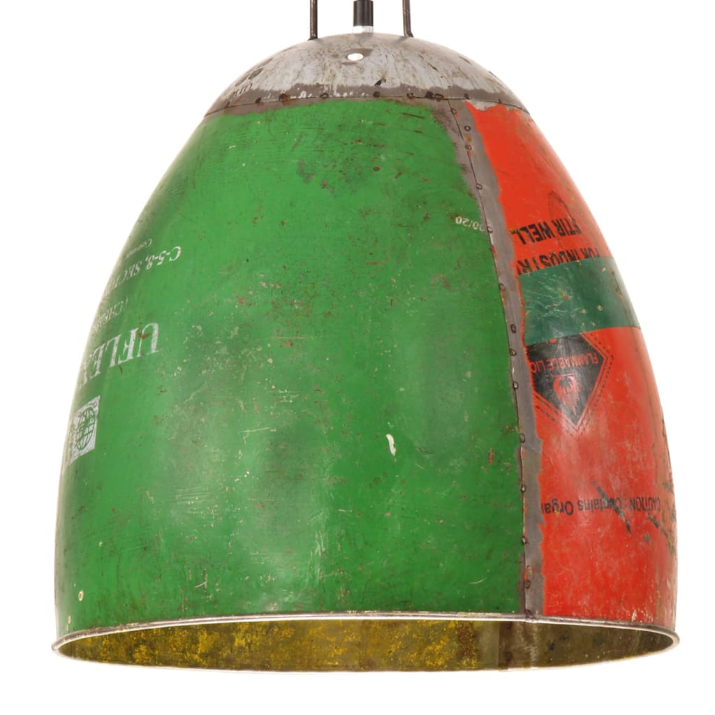 vidaXL Hanglamp industrieel rond 25 W E27 42 cm meerkleurig afbeelding