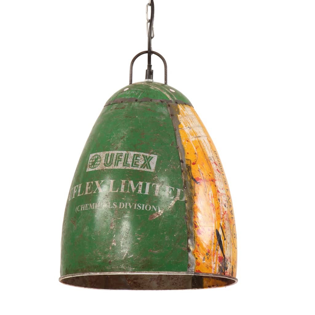 vidaXL Hanglamp industrieel rond 25 W E27 32 cm meerkleurig afbeelding