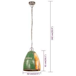 Industriální závěsná lampa 25 W vícebarevná kulatá 32 cm E27 - obrázek 8