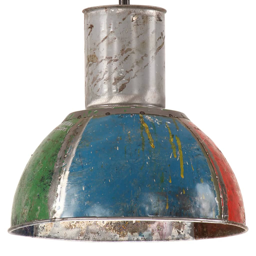 vidaXL Hanglamp industrieel rond 25 W E27 28,5 cm meerkleurig afbeelding