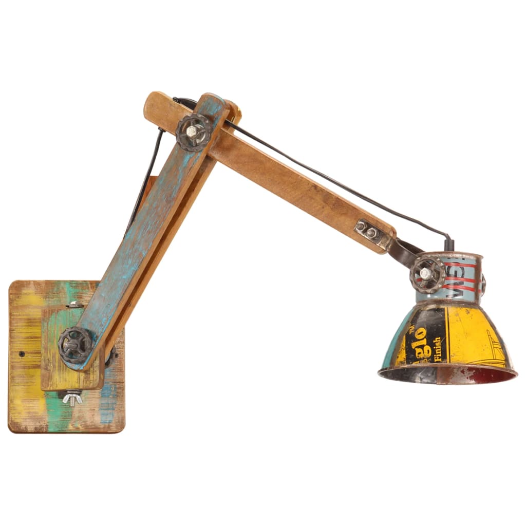 vidaXL Wandlamp industrieel rond E27 meerkleurig afbeelding