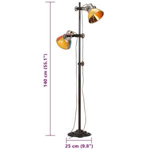 Stojací lampa se 2 stínidly vícebarevná E27 - obrázek 10