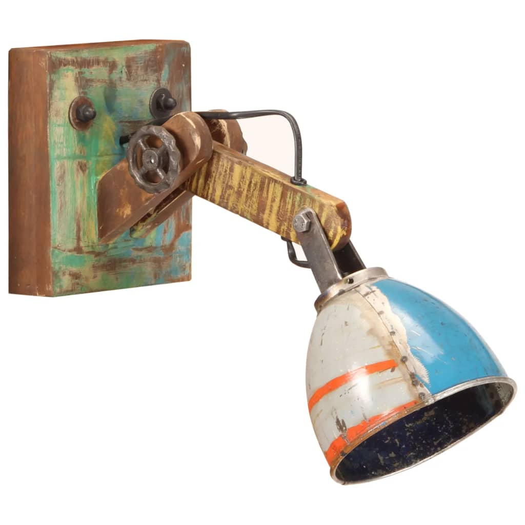 vidaXL Wandlamp industriële stijl rond E27 meerkleurig afbeelding