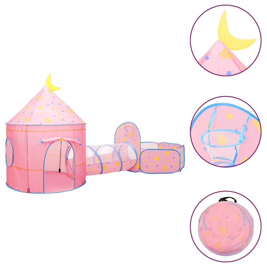 vidaXL Kinderspeeltent 301x120x128 cm roze