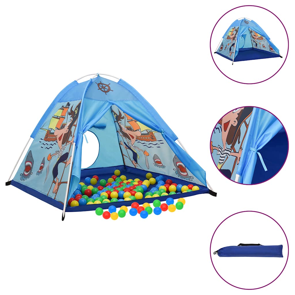 vidaXL Spielzelt für Kinder Blau 120x120x90 cm