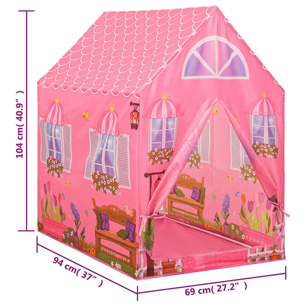 Rózsaszín gyerekjátszósátor 69 x 94 x 104 cm 