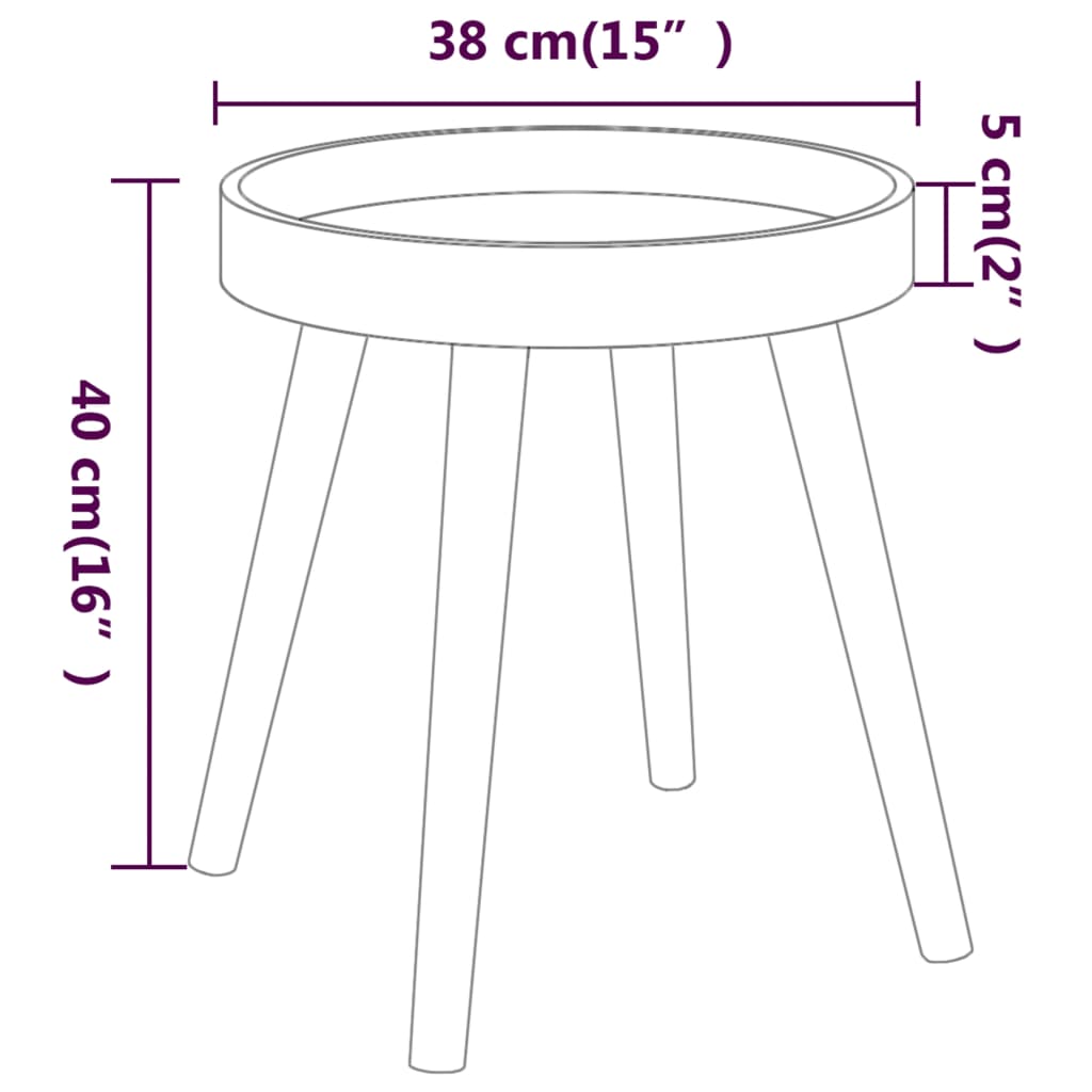 3 szintes fehér szerelt fa/tömör fenyőfa kisasztal 38x38x40 cm 