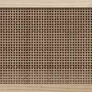 TV stolek bílá 80x30x40 cm masivní borovice a přírodní ratan - obrázek 6