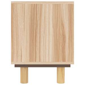 TV stolek hnědý 80x30x40 cm masivní borovice a přírodní ratan - obrázek 5