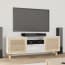  vidaXL fehér fenyőfa és természetes rattan TV-szekrény 105x30x40 cm termék 2. képe