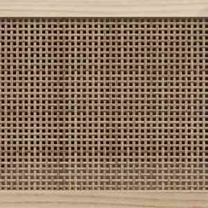 TV stolek černý 105x30x40 cm masivní borovice a přírodní ratan - obrázek 6