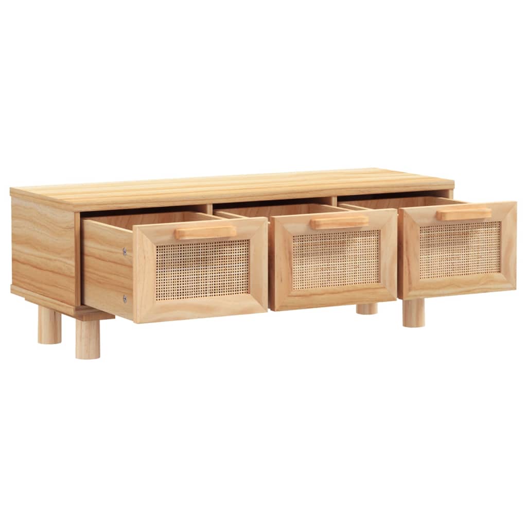 vidaXL Salontafel 80x40x30 cm bewerkt hout en grenenhout bruin