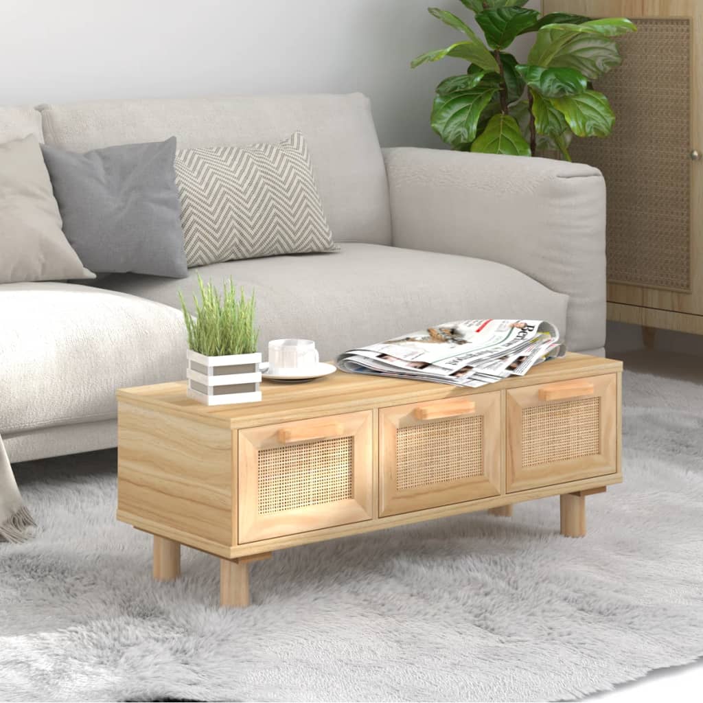 vidaXL Couchtisch Braun 80x40x30 cm Holzwerkstoff & Massivholz Kiefer