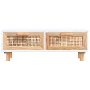 Konferenční stolek bílý 80x40x30 cm kompozitní a borové dřevo - obrázek 4