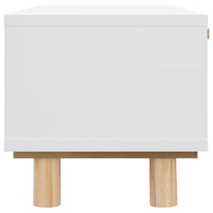 Konferenční stolek bílý 80x40x30 cm kompozitní a borové dřevo - obrázek 5