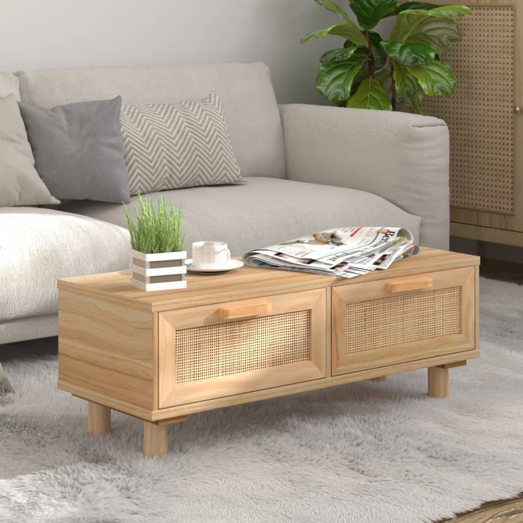 vidaXL Couchtisch Braun 80x40x30 cm Holzwerkstoff & Massivholz Kiefer