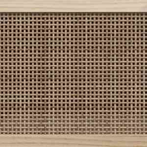 Příborník bílý 60x30x70 cm masivní borovice a přírodní ratan - obrázek 7