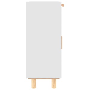 Příborník bílý 60x30x75 cm masivní borovice a přírodní ratan - obrázek 6