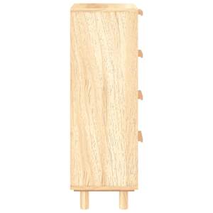 Příborník hnědý 40x30x90 cm masivní borovice a přírodní ratan - obrázek 6
