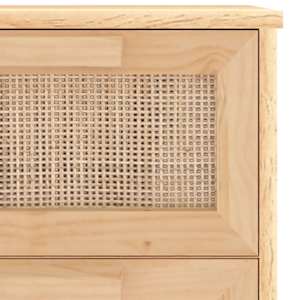 Příborník hnědý 40x30x90 cm masivní borovice a přírodní ratan - obrázek 7