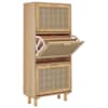 vidaXL kingakapp, pruun, 52x25x115 cm, tehispuit ja naturaalne rotang