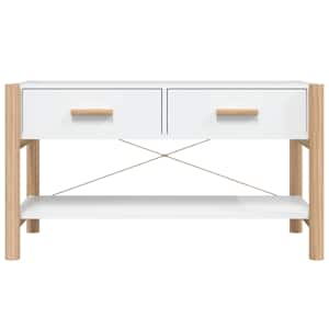 TV stolek bílý 82 x 38 x 45 cm kompozitní dřevo - obrázek 5