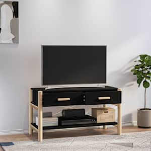 TV skříňka černá 82x38x45 cm kompozitní dřevo - obrázek 3
