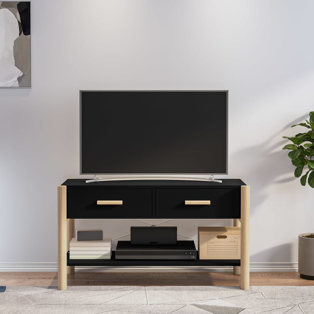 vidaXL Tv-meubel 82x38x45 cm bewerkt hout zwart