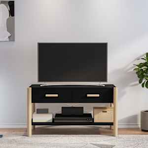 TV skříňka černá 82x38x45 cm kompozitní dřevo - obrázek 1