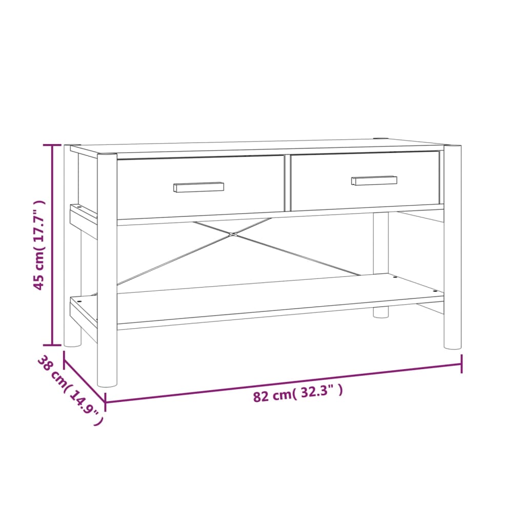 TV skříňka černá 82x38x45 cm kompozitní dřevo