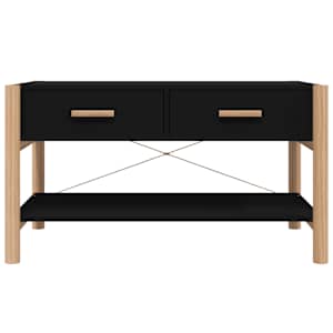 Konferenční stolek černý 82x48x45 cm kompozitní dřevo - obrázek 5