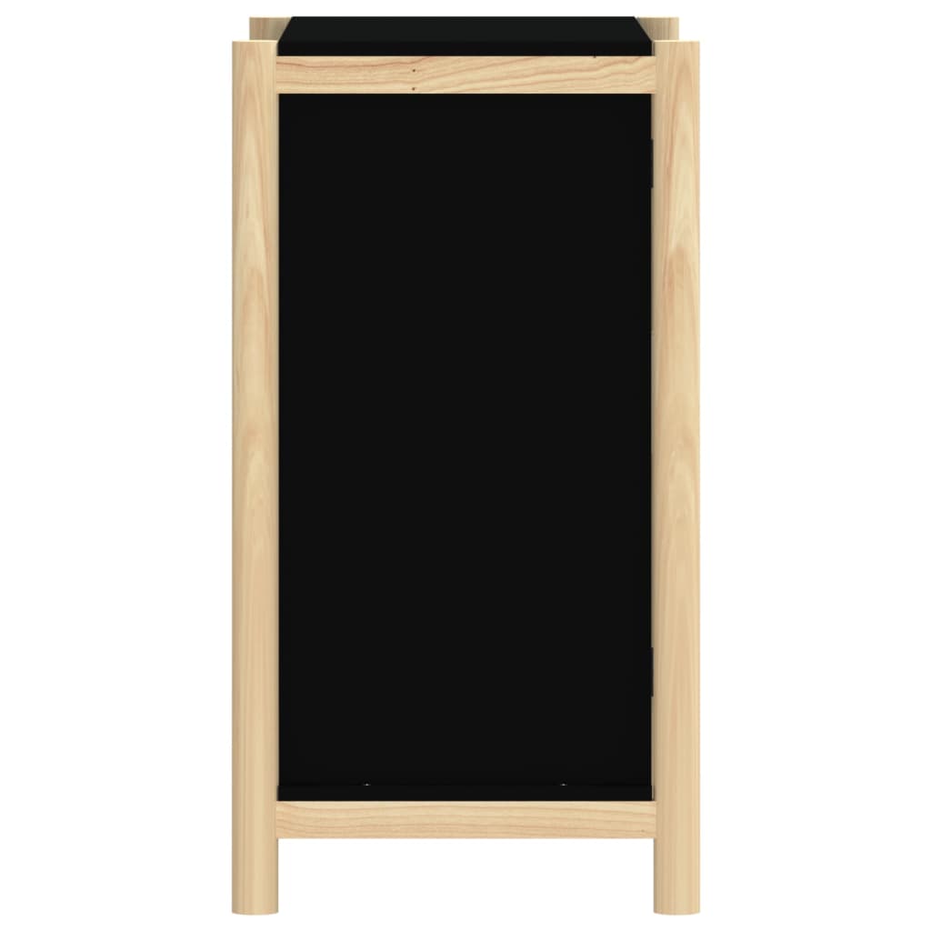Fekete szerelt fa tálalószekrény 62 x 38 x70 cm 