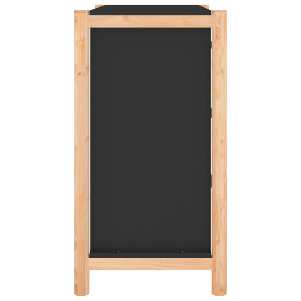 Fekete szerelt fa tálalószekrény 62 x 38 x70 cm 