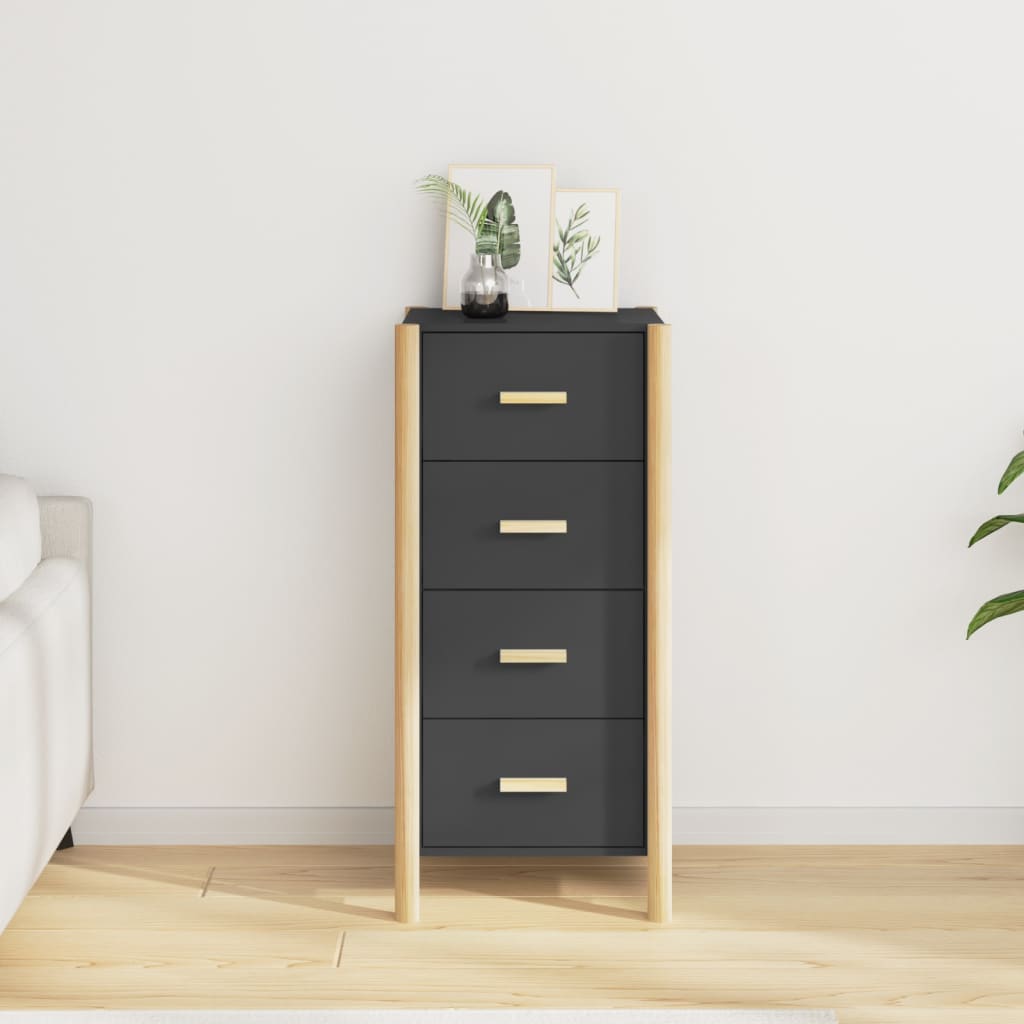 vidaXL Highboard Schwarz 42x38x90 cm Holzwerkstoff