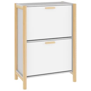 vidaXL kingakapp, valge, 57,5 x 33 x 80 cm, tehispuit