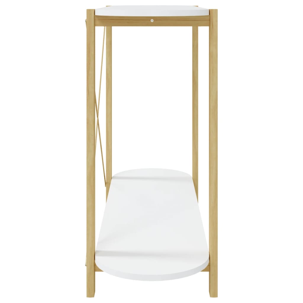 Fehér szerelt fa tálalóasztal 110x38x75 cm 