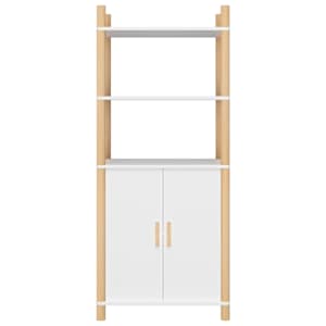 Skříň highboard bílá 60 x 40 x 141 cm kompozitní dřevo - obrázek 3