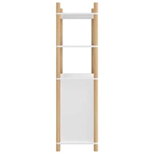 Skříň highboard bílá 60 x 40 x 141 cm kompozitní dřevo - obrázek 4
