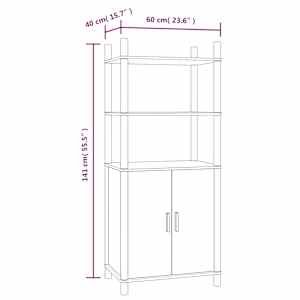 Skříň highboard černá 60x40x141 kompozitní dřevo - obrázek 6