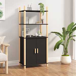 Skříň highboard černá 60x40x141 kompozitní dřevo - obrázek 1