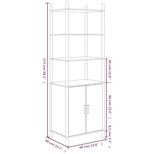 Skříň highboard černá 60x40x173 cm kompozitní dřevo - obrázek 6