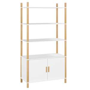 Skříň highboard bílá 80x40x153 cm ompozitní dřevo - obrázek 2