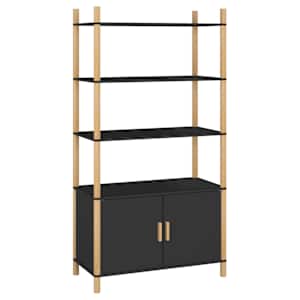 Skříň highboard černá 80x40x153 cm kompozitní dřevo - obrázek 2