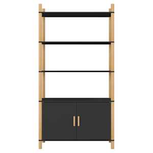 Skříň highboard černá 80x40x153 cm kompozitní dřevo - obrázek 3