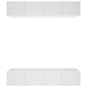 vidaXL telerikapid 4 tk, valge, 80 x 30 x 30 cm, tehispuit