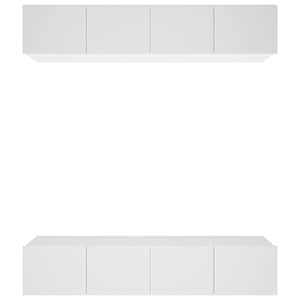 TV skříňky 4 ks bílé 80 x 30 x 30 cm kompozitní dřevo - obrázek 2