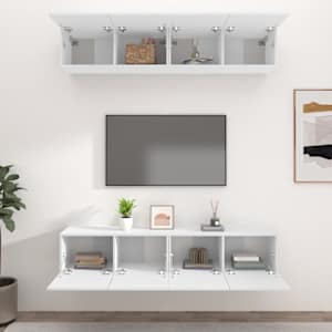 TV skříňky 4 ks bílé 80 x 30 x 30 cm kompozitní dřevo - obrázek 3