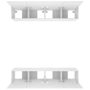 TV skříňky 4 ks bílé 80 x 30 x 30 cm kompozitní dřevo - obrázek 6